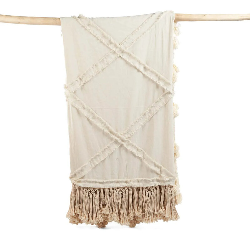 Bazar Bizar The Berber Bed plaid - Natural