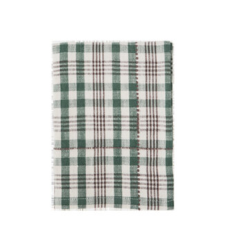 Madam Stoltz Checked kitchen towel Yellow, off white, iron