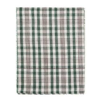 Madam Stoltz Checked table cloth Green, off white, charcoal