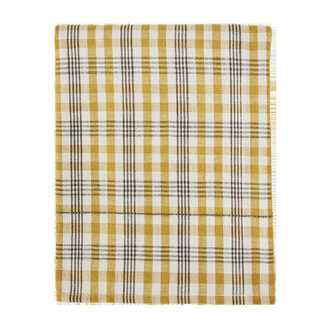 Madam Stoltz Checked table cloth Yellow, off white, charcoal