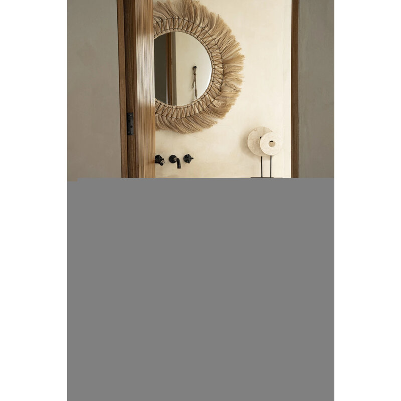 Bazar Bizar Seagrass & Katoen Rond Tapijt - Naturel Wit - 100