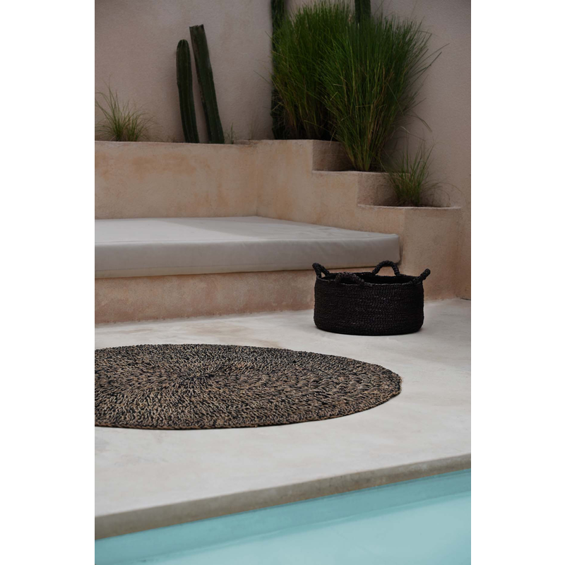 Bazar Bizar Seagrass Tapijt - Naturel Zwart - 200