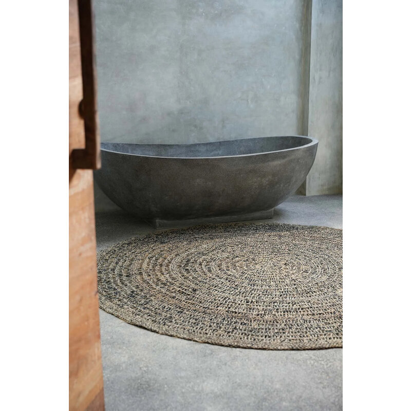 Bazar Bizar Seagrass Tapijt - Naturel Zwart - 200