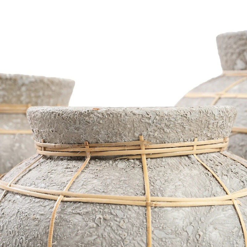 Bazar Bizar-collectie Belly Vaas - Beton Naturel - L