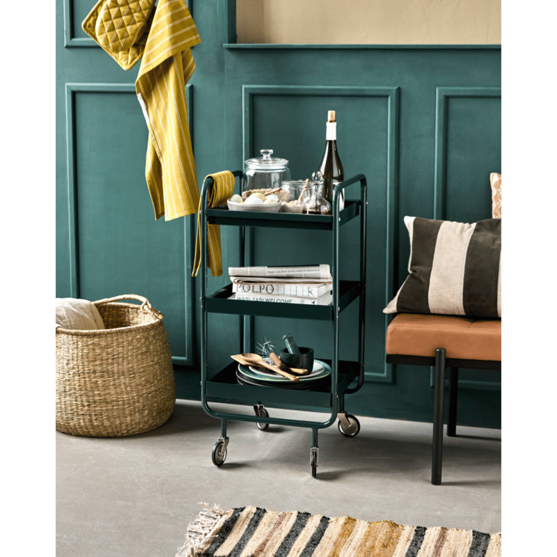 House Doctor-collectie Trolley Roll Dark green