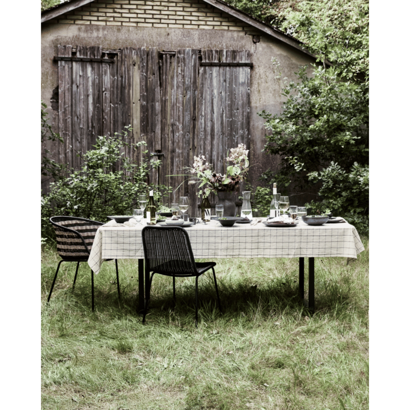 House Doctor-collectie Tablecloth Join Black Off-white
