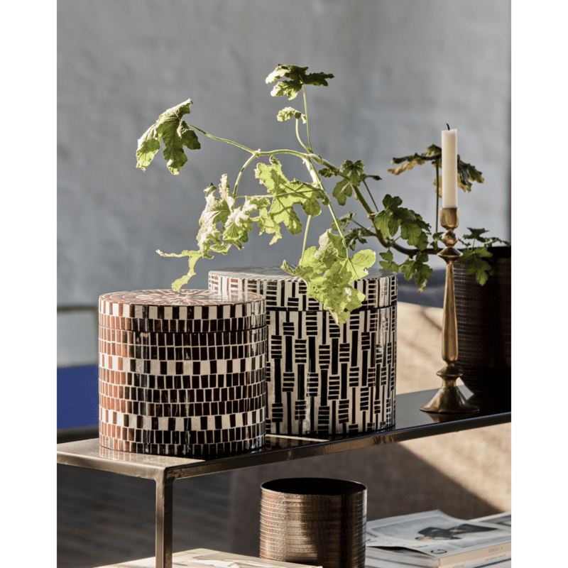 House Doctor-collectie Bewaardozen (set v. 2) Lango Bruin Naturel