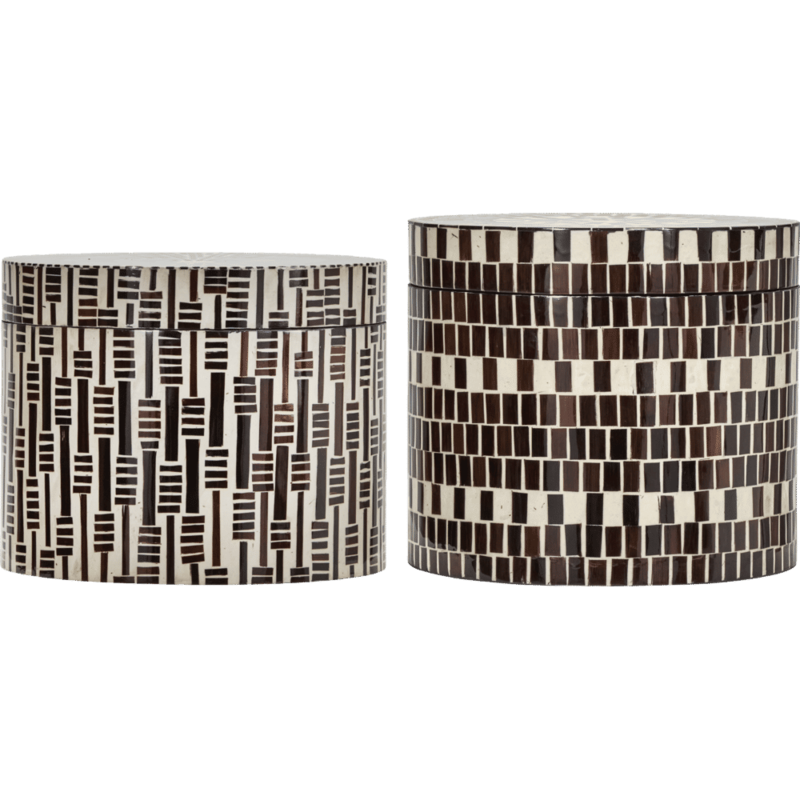 House Doctor-collectie Bewaardozen (set v. 2) Lango Bruin Naturel