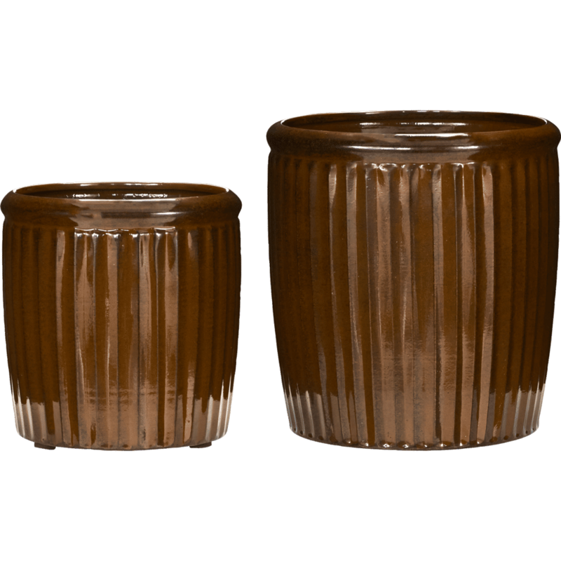 House Doctor-collectie Planter Groove Brown