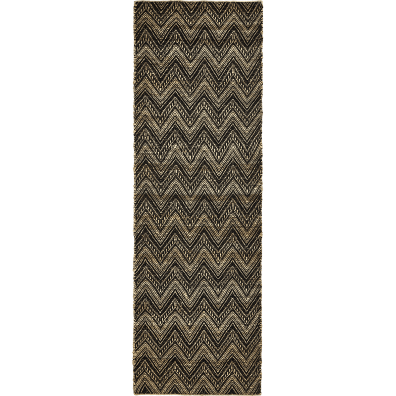 House Doctor-collectie Vloerkleed Monta Naturel Zwart 83x260 cm