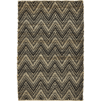 House Doctor Vloerkleed Monta Zwart Naturel 83x130 cm