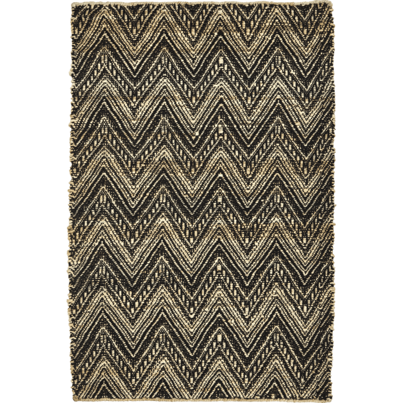 House Doctor-collectie Vloerkleed Monta Zwart Naturel 83x130 cm