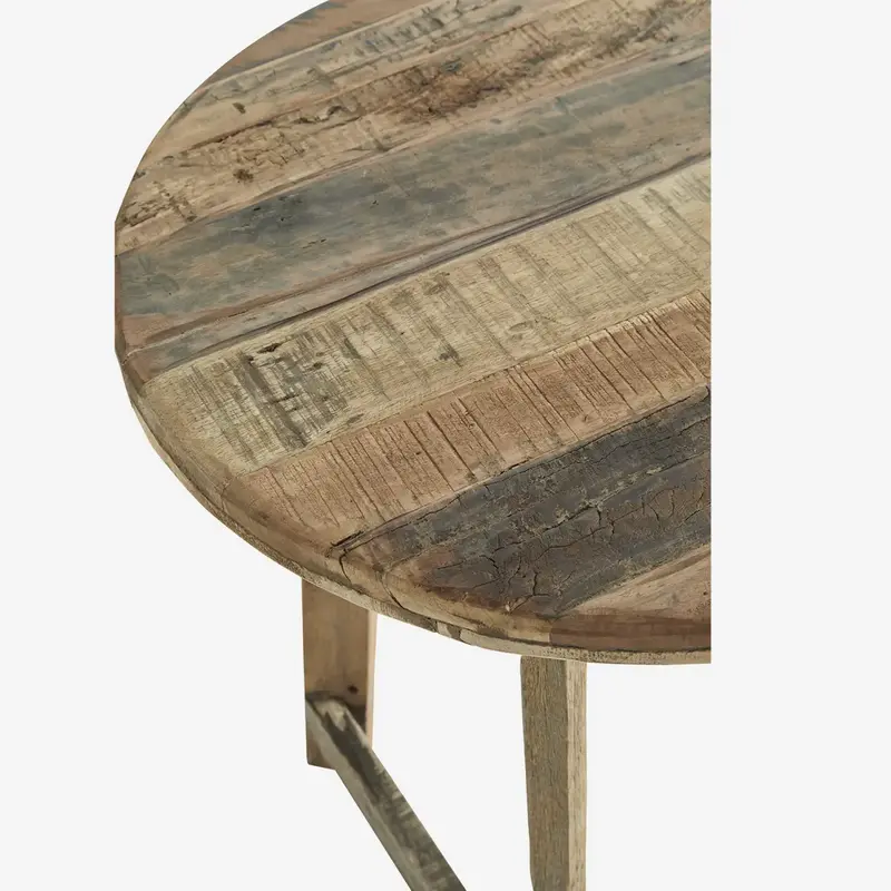 Madam Stoltz-collectie  Gerecycled houten cafe tafel naturel