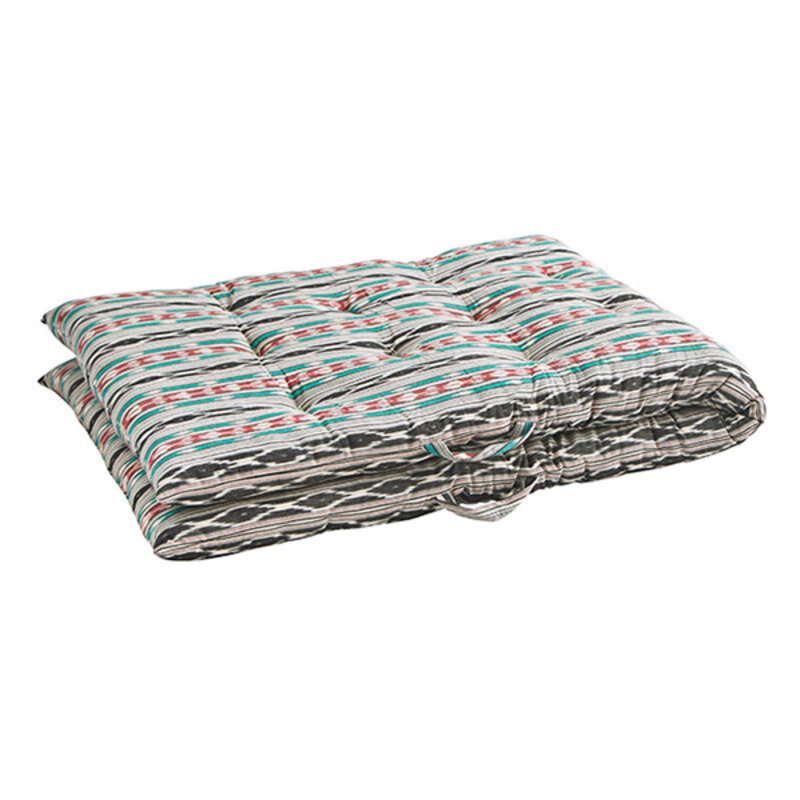 Madam Stoltz-collectie Madam Stoltz Ikat woven cotton mattress Off white, anthracite, pool green, old rose Off white, anthracite, pool green, old rose