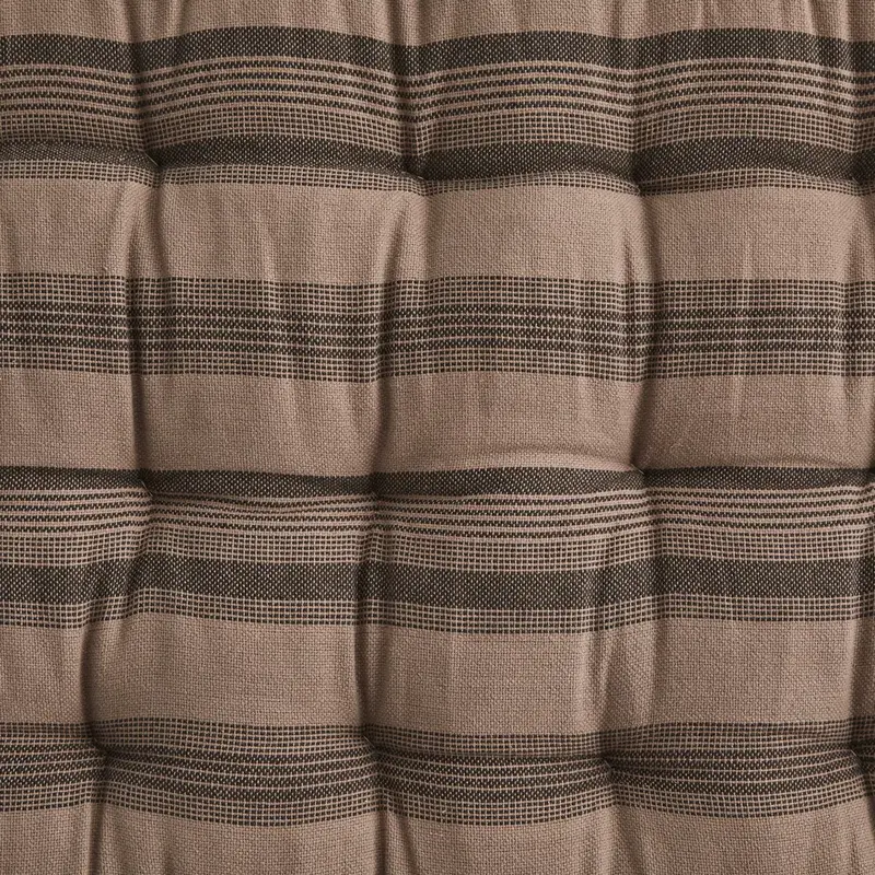 Madam Stoltz-collectie Madam Stoltz Striped cotton mattress w/ fringes Dusty rose, brown Dusty rose, brown
