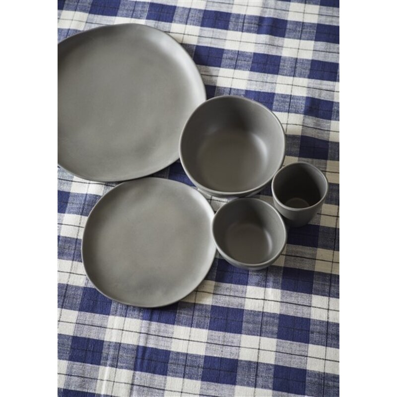 Madam Stoltz-collectie Madam Stoltz Checked table cloth Blue, off white, charcoal Blue, off white, charcoal