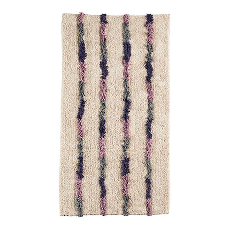 Madam Stoltz-collectie  Tufts katoenen loper off white, lila, blauw, dusty blue