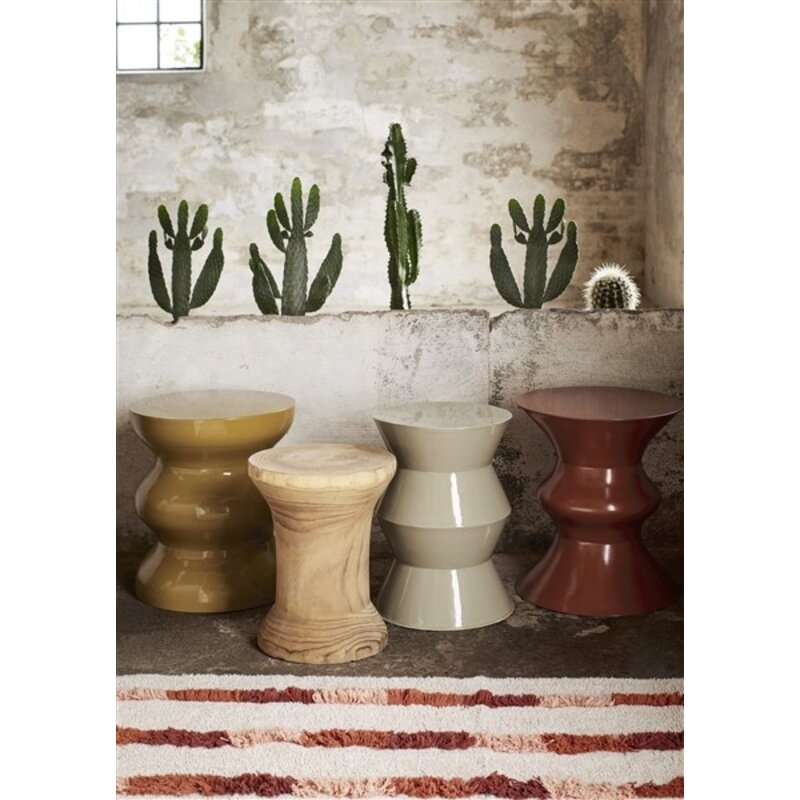 Madam Stoltz-collectie  Getufte katoenen loper off white, paprika, perzik, oranje