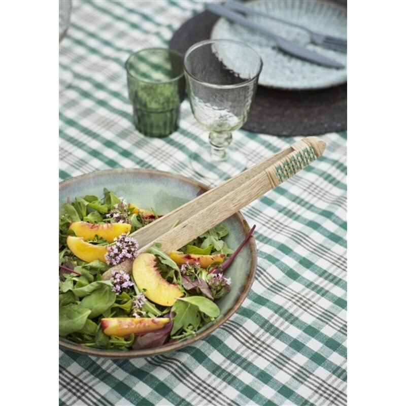 Madam Stoltz-collectie Madam Stoltz Checked table cloth Green, off white, charcoal Green, off white, charcoal