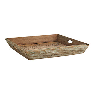 Madam Stoltz Recycled wooden tray Natural Madam Stoltz Recycled wooden tray Natural