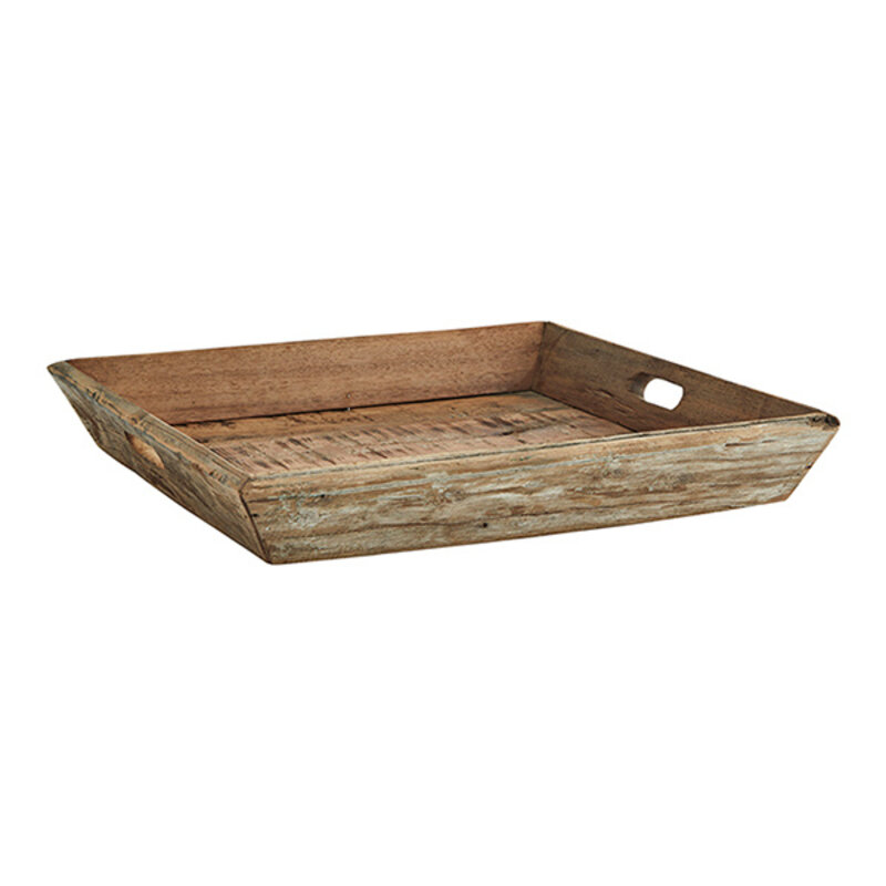 Madam Stoltz-collectie Madam Stoltz Recycled wooden tray Natural Natural