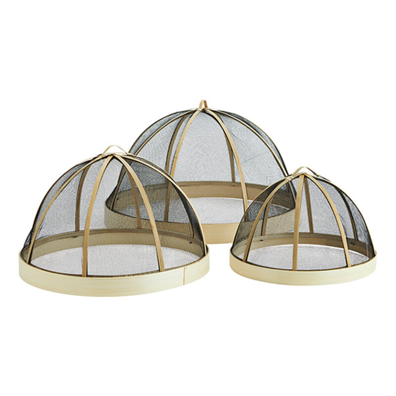 Madam Stoltz-collectie Madam Stoltz Bamboo food covers Black, natural Black, natural