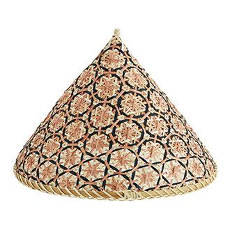 Madam Stoltz Bamboo food cover Natural, orange, black