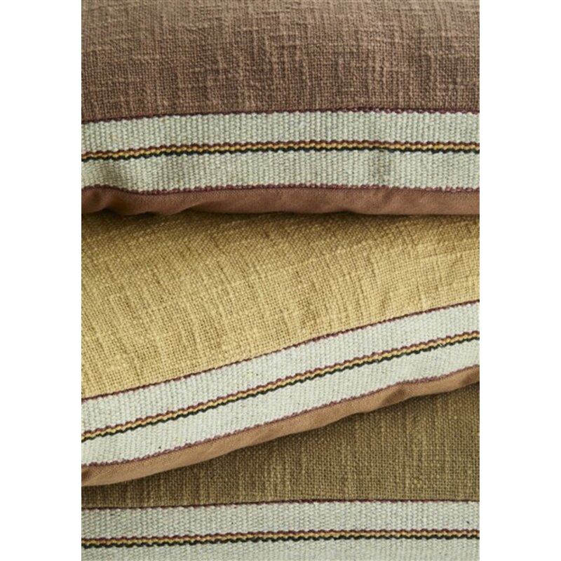 Madam Stoltz-collectie Madam Stoltz Cotton seating mat Marsala, off white Marsala, off white