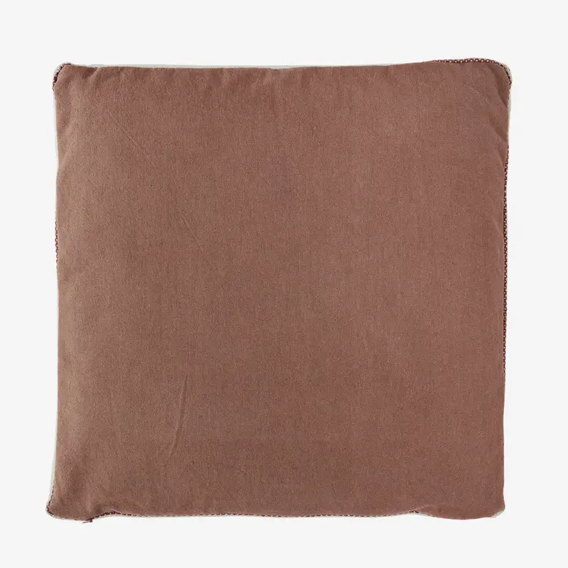 Madam Stoltz-collectie Madam Stoltz Cotton seating mat Marsala, off white Marsala, off white