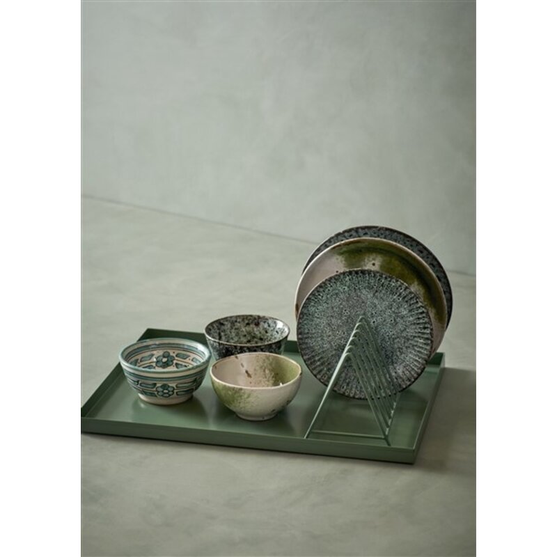 Madam Stoltz-collectie Madam Stoltz Iron tray w/ dish rack Green Green