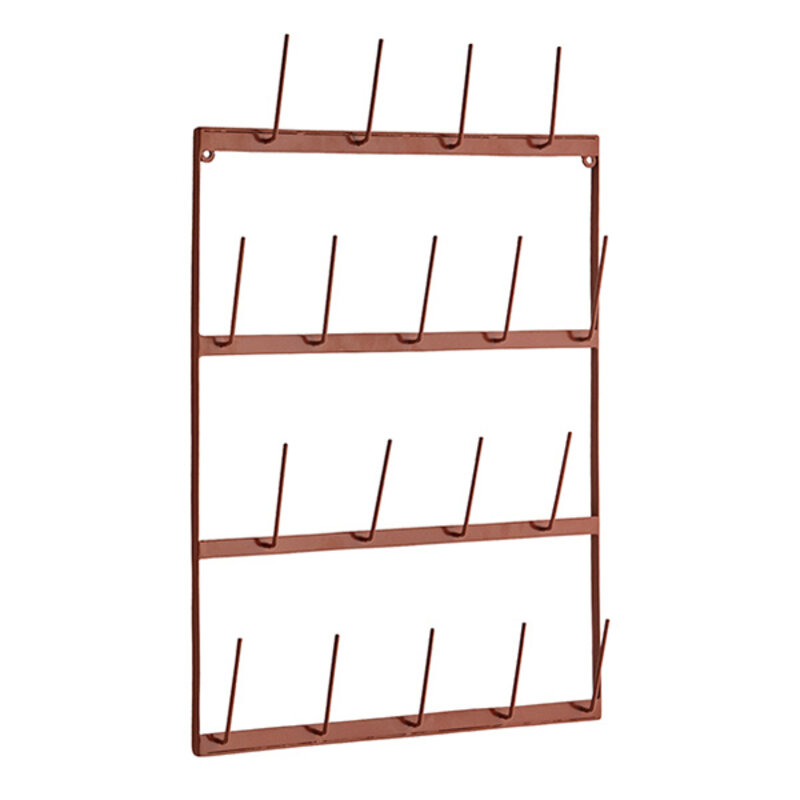 Madam Stoltz-collectie Madam Stoltz Hanging iron mug holder Rust Rust