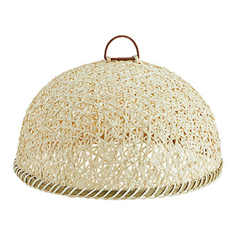 Madam Stoltz Bamboo food cover Natural