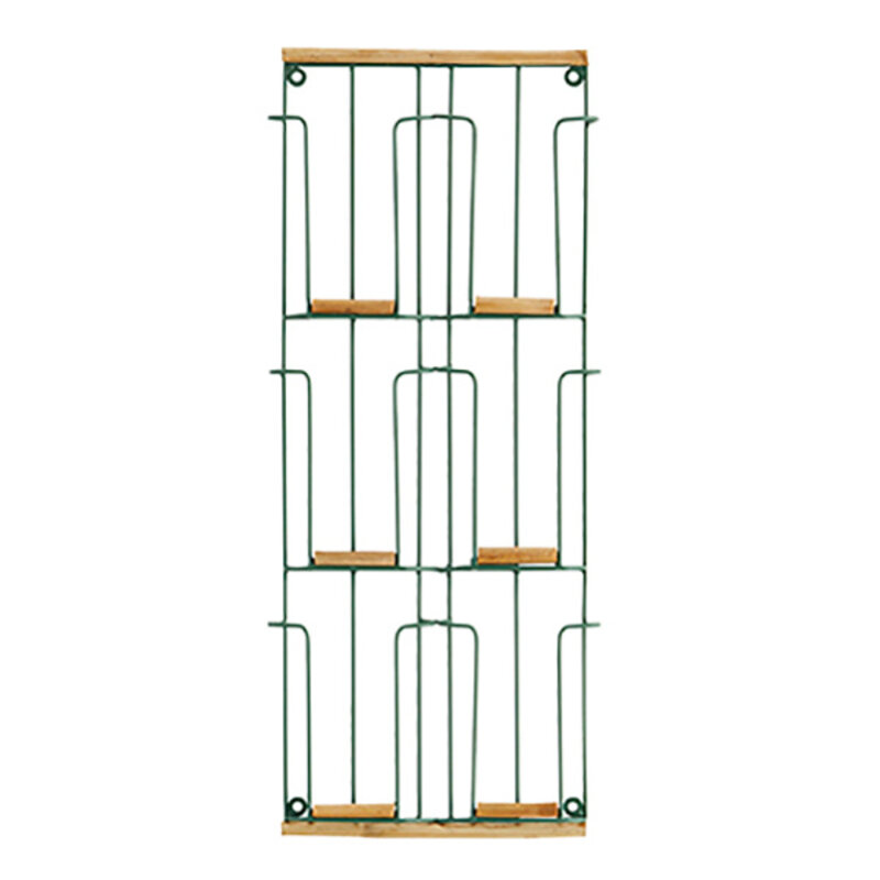 Madam Stoltz-collectie Madam Stoltz Iron card rack w/ cane Green, natural Green, natural