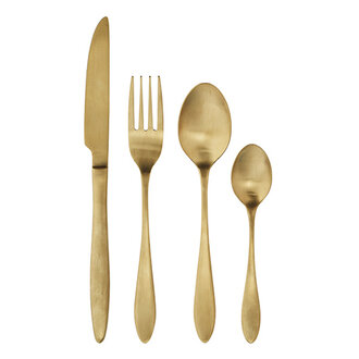 Madam Stoltz Stainless steel cutlery Brushed gold