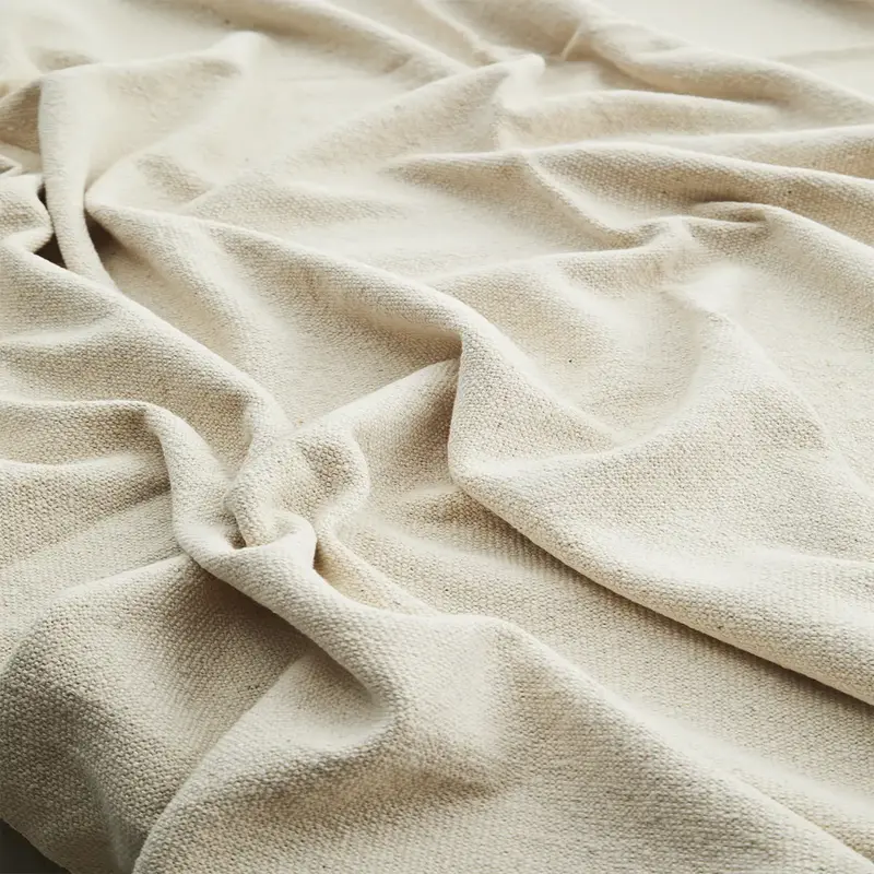 Madam Stoltz-collectie Madam Stoltz Recycled cotton throw Off white Off white