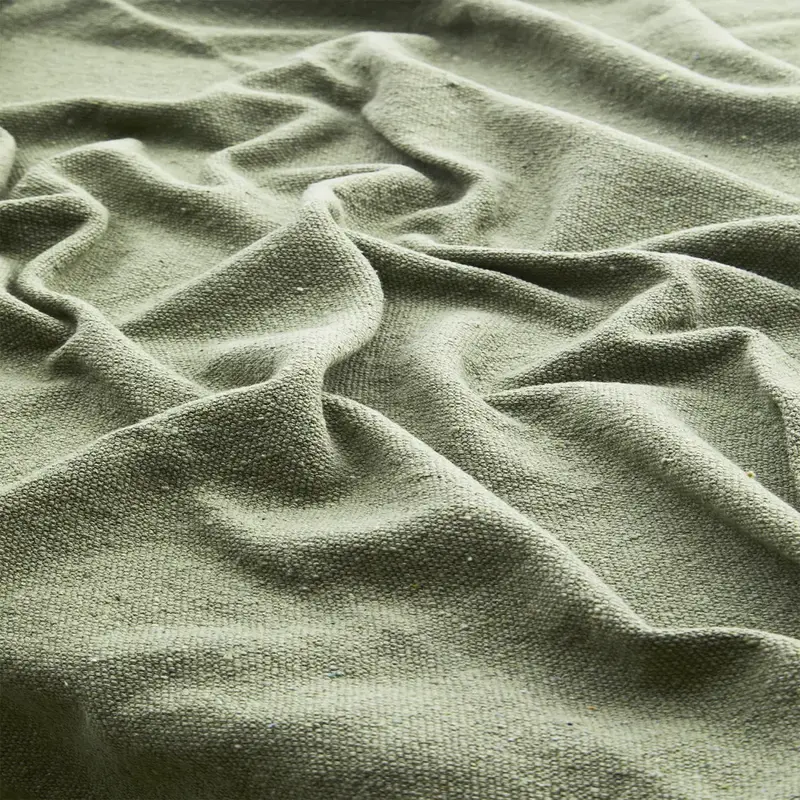 Madam Stoltz-collectie Madam Stoltz Recycled cotton throw Dusty green Dusty green