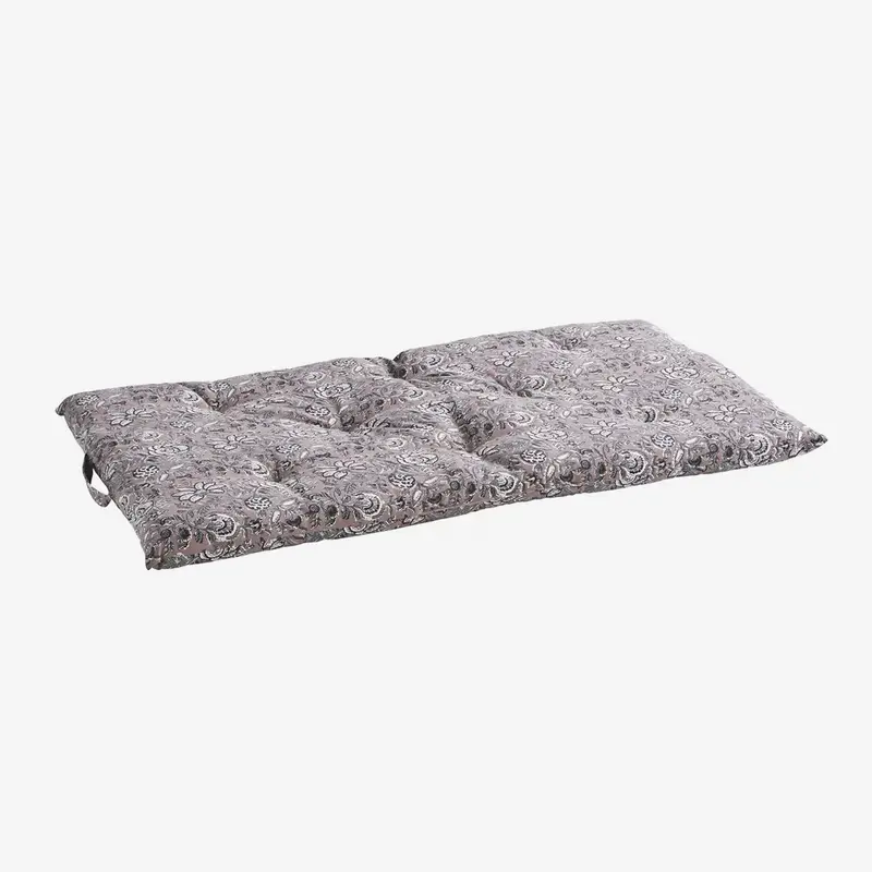 Madam Stoltz-collectie Katoenen matras met print, lila, wit, violet (60x100 cm)