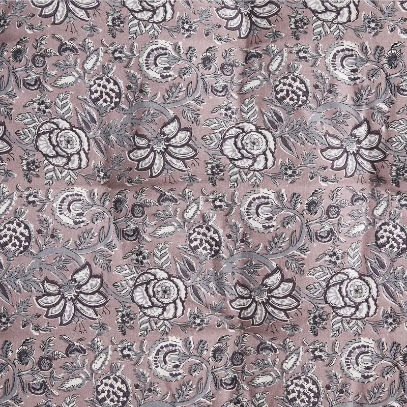 Madam Stoltz-collectie Katoenen matras met print, lila, wit, violet (60x100 cm)