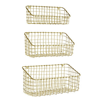 Madam Stoltz Iron wall baskets ant. Brass