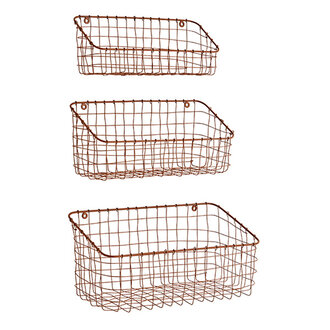 Madam Stoltz Iron wall baskets rust