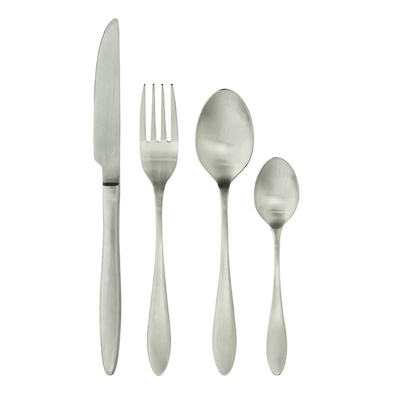 Madam Stoltz-collectie Madam Stoltz Stainless steel cutlery Brushed silver Brushed silver