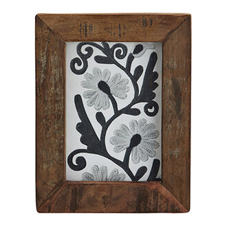 Madam Stoltz Recycled wooden photo frame Natural