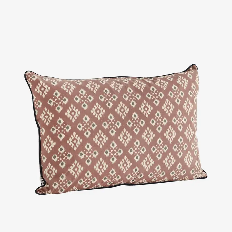 Madam Stoltz-collectie Madam Stoltz Double-sided cushion cover Old rose, ecru, anthracite, pool green Old rose, ecru, anthracite, pool green