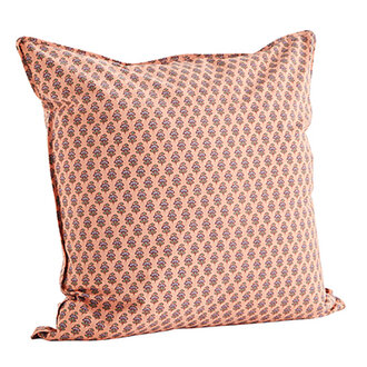 Madam Stoltz Printed cushion cover Coral, lilac, green