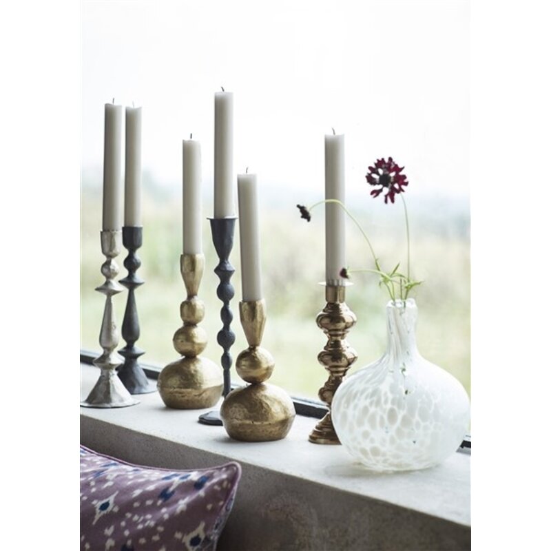 Madam Stoltz-collectie Madam Stoltz Iron candle holder Aged brass Aged brass