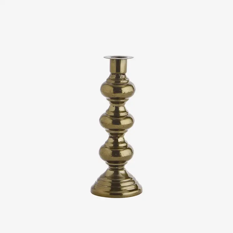Madam Stoltz-collectie Madam Stoltz Iron candle holder Aged brass Aged brass