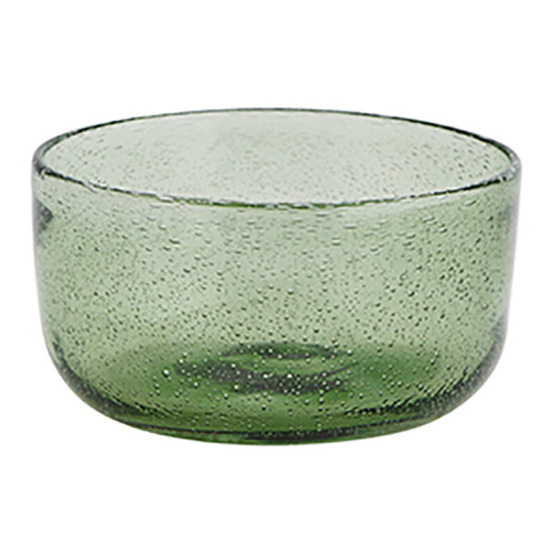 Madam Stoltz-collectie Madam Stoltz Coloured glass bowl Green Green
