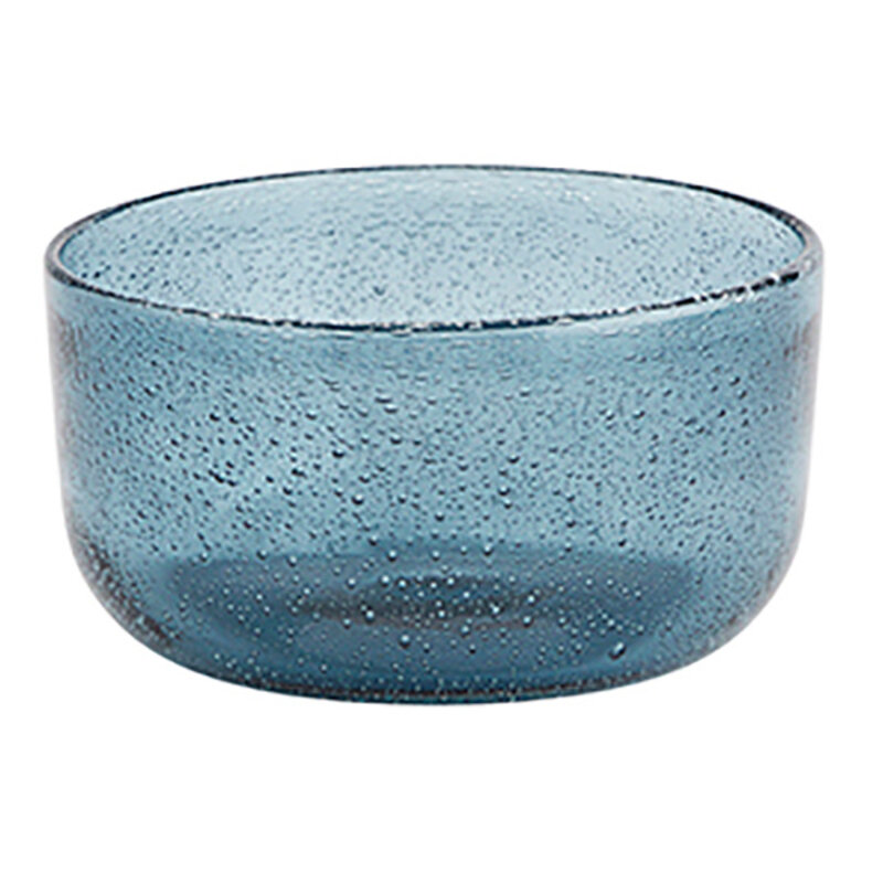 Madam Stoltz-collectie  Gekleurde glazen schaal Blauw