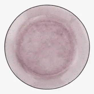 Madam Stoltz Coloured glass dinner plate Purple