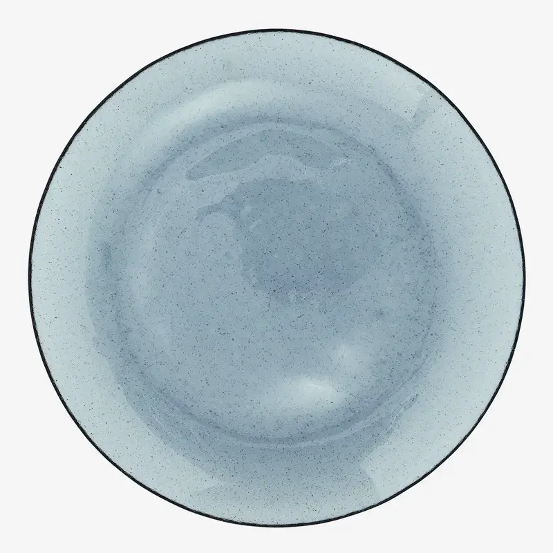 Madam Stoltz-collectie  Gekleurd glazen bord Blauw